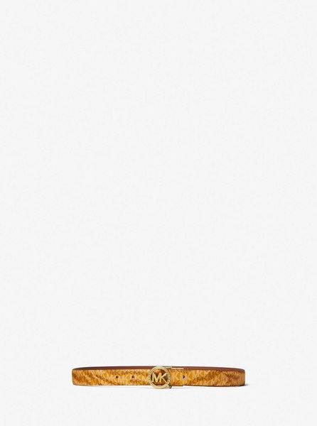 Reversible Animal Print Logo and Leather Belt MARIGOLD / LUGGAGE MICHAEL KORS — Фото, Картинка BAG❤BAG Купить оригинал Украина, Киев, Житомир, Львов, Одесса ❤bag-bag.com.ua