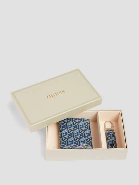 G Cube Bifold Wallet and Keyring Box Set Dark Blue GUESS — Фото, Картинка BAG❤BAG Купить оригинал Украина, Киев, Житомир, Львов, Одесса ❤bag-bag.com.ua