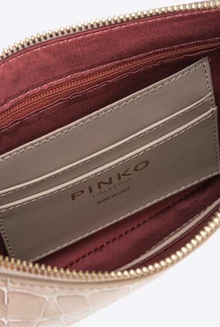 PINKO Galleria shiny croc-print Classic Flat Love Bag GOLD Pinko — Фото, Картинка BAG❤BAG Придбати оригінал Україна, Київ, Житомир, Львів, Одеса ❤bag-bag.com.ua