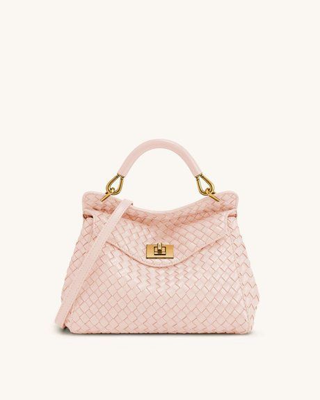 JW PEI Lucia Classic Woven Top Handle Bag PINK BG148481JWP &mdash; фото 1 из 1