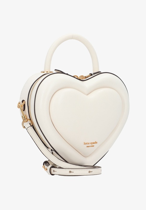 PITTER PATTER SMOOTH 3D HEART - Crossbody Bag Cream Kate Spade New York — Фото, Картинка BAG❤BAG Придбати оригінал Україна, Київ, Житомир, Львів, Одеса ❤bag-bag.com.ua