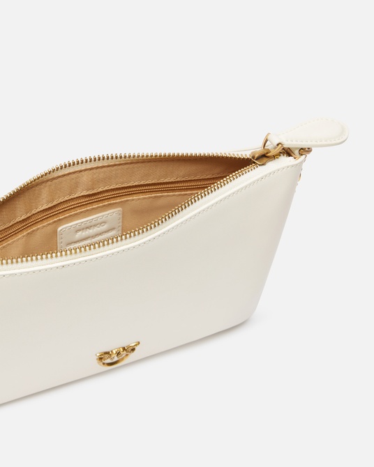 Classic Flat Love Bag Simply WHITE+WHITE-ANTIQUE GOLD Pinko — Фото, Картинка BAG❤BAG Купить оригинал Украина, Киев, Житомир, Львов, Одесса ❤bag-bag.com.ua