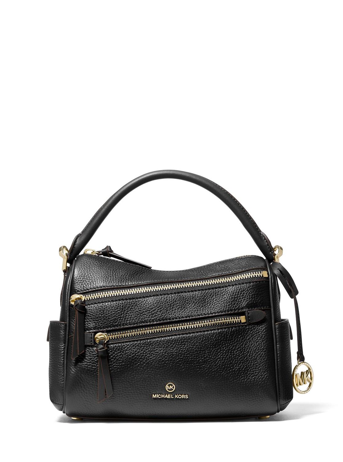 MICHAEL KORS® ᐉ Lorimer Medium Pebbled Leather Satchel 【BLACK】 Цена 10 800  грн — В наличии #30F1G9LS6L Купить в интернет-магазине BAG❤BAG • Киев,  Львов, Одесса, Харьков, Житомир • Доставка по всей Украине!