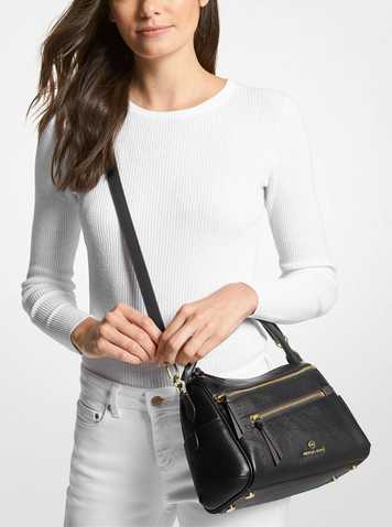 Pebbled discount leather satchel