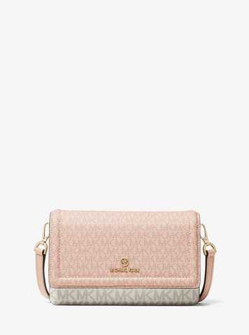 michael kors jet set small logo smartphone crossbody bag