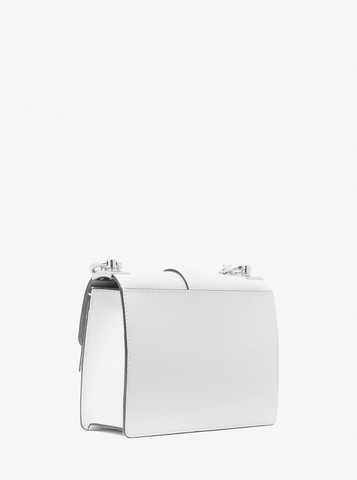 Michael Kors Greenwich Shoulder Bag Optic White Colour: Optic White