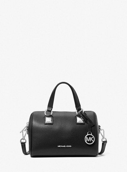 MICHAEL KORS Grayson Small Pebbled Leather Duffel Crossbody Bag BLACK 35S6SGYC1L &mdash; фото 1 з 3