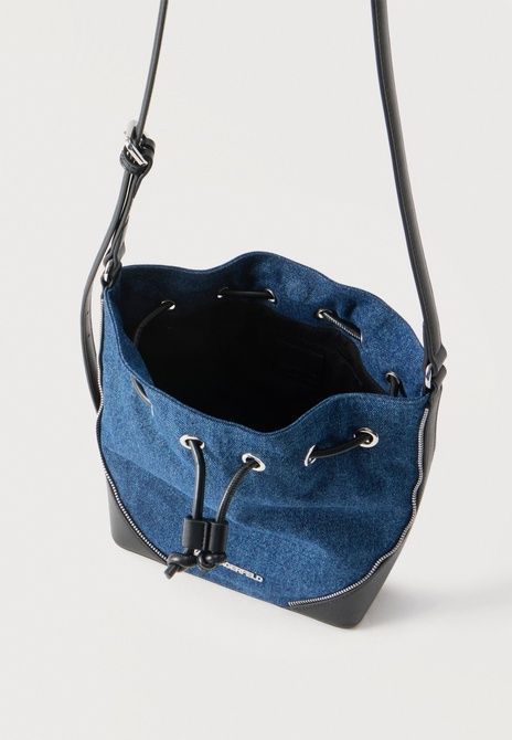 KARL LAGERFELD Rebel Bucket Cross Body Bag Washed Dark Blue-Black B3W30196-2AT &mdash; фото 3 з 4