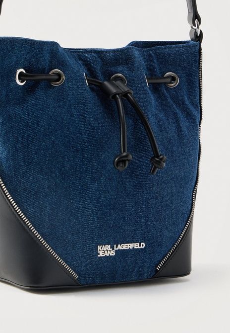 KARL LAGERFELD Rebel Bucket Cross Body Bag Washed Dark Blue-Black B3W30196-2AT &mdash; фото 4 з 4
