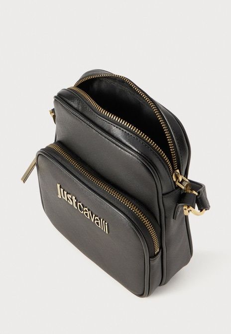Roberto Cavalli Lettering Unisex Handbag Black BLACK 79QA4B32 ZSB85-899 &mdash; фото 4 з 6