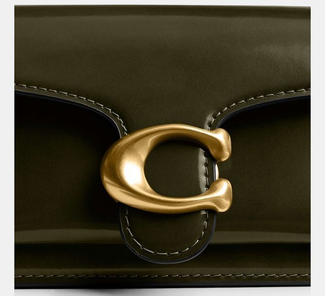 COACH Tabby Shoulder Bag 20 Brass / Olive CW632 &mdash; фото 10 из 11