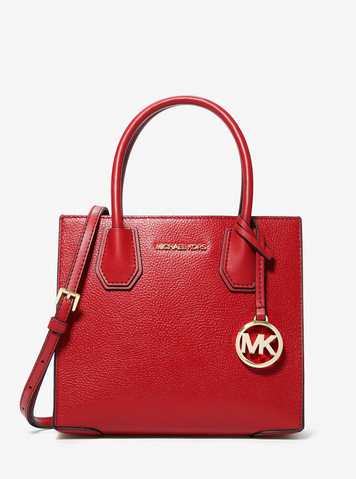 michael kors mercer medium pebbled leather crossbody bag