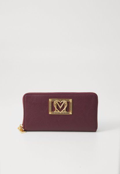 MOSCHINO Locked In Gold Wallet Wine Wine JC5603PP1N252JPLI0-552 &mdash; фото 1 з 4