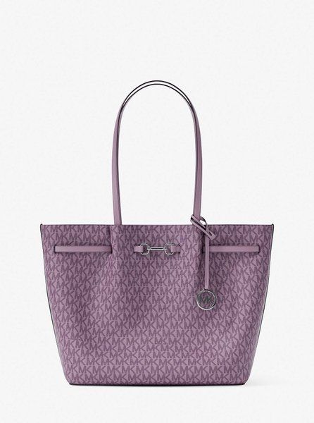 MICHAEL KORS Carson Large Signature Logo Tote Bag LT QUARTZ 35R6S2ZT9V &mdash; фото 1 из 5