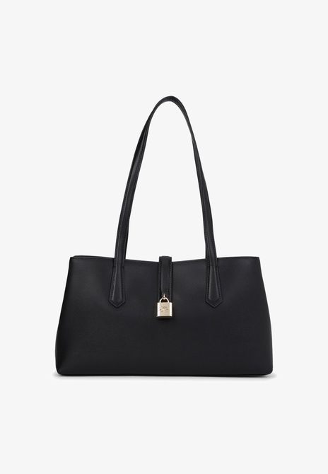 KARL LAGERFELD Autograph Padlock Handbag Black / Gold B1W30095-992 &mdash; фото 2 из 5