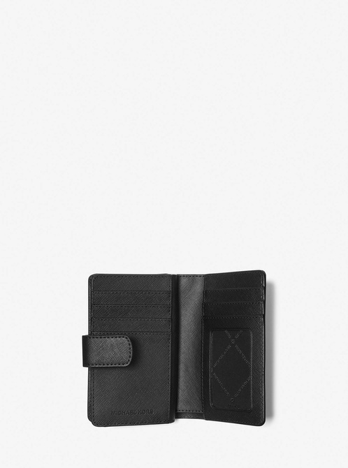 Medium Crossgrain Leather Wallet BLACK MICHAEL KORS — Фото, Картинка BAG❤BAG Купить оригинал Украина, Киев, Житомир, Львов, Одесса ❤bag-bag.com.ua