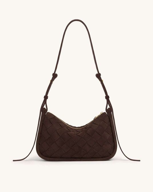 JW PEI Zirelle Woven Faux Suede Hobo Bag BROWN BG151092JWP &mdash; фото 3 из 4