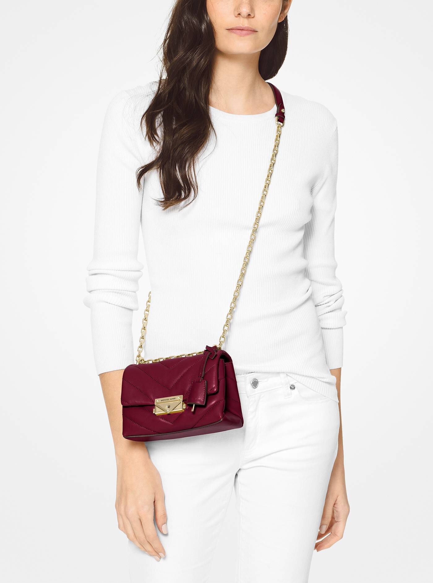 Cece Extra-Small Quilted Leather Crossbody Bag 【32T9G0EC1L】 Berry ★MICHAEL MICHAEL KORS купить ...